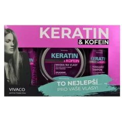 Darčekový balíček vlasovej kozmetiky Keratín a Kofeín Vivaco Darčekový balíček vlasovej kozmetiky Keratín a Kofeín Vivaco