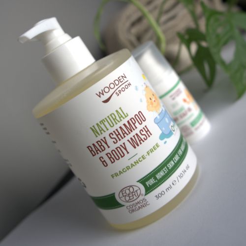 Baba tusfürdő és sampon hajra 2in1 parfüm nélkül WoodenSpoon 300 ml