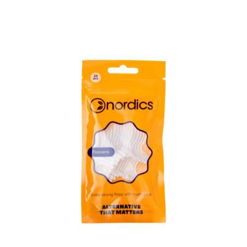 Nić dentystyczna z wykałaczką Nordics Oral Care 20 szt