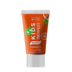 Dětská prebiotická zubní pasta bez fluoridu Wooden Spoon 50ml