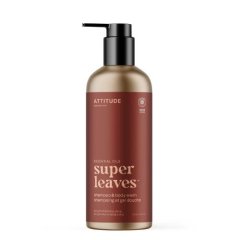 Přírodní šampon a tělové mýdlo 2v1 ATTITUDE Super leaves Essentials - Bergamot a Ylang 473ml