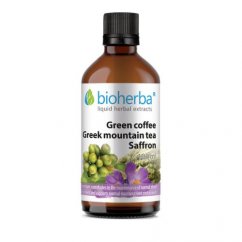 Nalewka ziołowa mieszanka zielona kawa + grecka herbata górska + szafran Bioherba 100ml