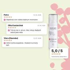 Pleťové sérum s 0,5% retinolom proti vráskam Biotrade 30ml, hodnotenia zákazníkov