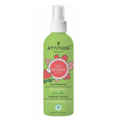 Spray ułatwiający rozczesywanie włosów dziecka o zapachu melona i kokosa Attitude Little leaves 240 ml