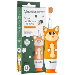 Szonikus gyermek fogkefe Narancssárga róka 1-8 év Nordics Oral Care