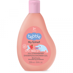 Dětský šampon a sprchový gel 2v1 jahoda Bebble 250 ml