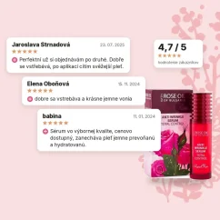 Pleťové sérum proti vráskam totálna kontrola s ružovým olejom Regina Roses 40 ml, hodnotenia zákazníkov