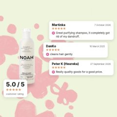 Purifying Shampoo for Hair Green Tea and Basil Noah 250ml, customer reviews