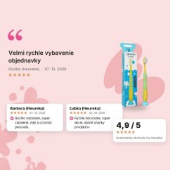 Detská zubná kefka od 4+ rokov Soft 10500 štetín žltá raketa Nordics Oral Care, hodnotenia zákazníkov Detská zubná kefka od 4+ rokov Soft 10500 štetín žltá raketa Nordics Oral Care, hodnotenia zákazníkov