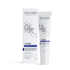 Ochronny krem do twarzy z 14 % kwasem azelainowym i 6 % niacynamidem AZE B3 Barrier Protect Biotrade 30ml