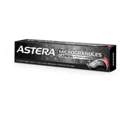 Gélová zubná pasta s mikrogranulami s aktívnym uhlím Carbon Astera 75ml
