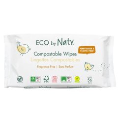 Chusteczki nawilżane ECO by Naty bez zapachowe - do skóry wrażliwej 56 szt