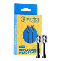 Náhradné hlavice na sonické zubné kefky Čierne Nordics Oral Care 2ks
