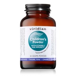 Zmes probiotík, prebiotík a vitamínu C pre deti Viridian 50g Zmes probiotík, prebiotík a vitamínu C pre deti Viridian 50g
