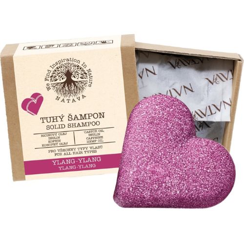 Szampon w kostce w kształcie serca Ylang-ylang Natava 95g