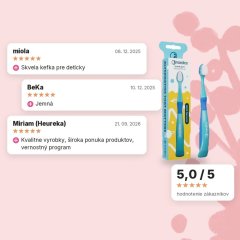 Detská zubná kefka od 3+ rokov Soft 9240 štetín modrá morská panna Nordics Oral Care, hodnotenia zákazníkov