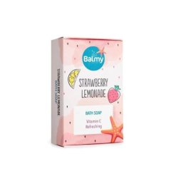 Mydło do kąpieli w kostce truskawkowa lemoniada Balmy 110g Mydło do kąpieli w kostce truskawkowa lemoniada Balmy 110g