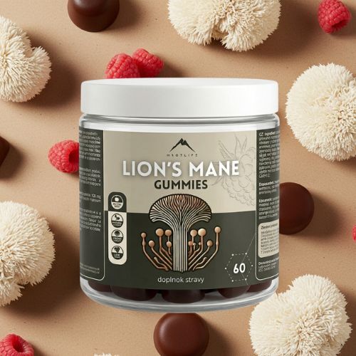 Żelki z ekstraktem z Lion´s mane o smaku malinowym Hrotlife 60pcs.