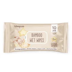 Biologisch abbaubare Feuchttücher Woopies Wooden Spoon 10 Stk.