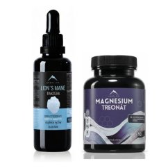 Nootropic bundle - Lion’s mane tinktúra 50ml a Magnézium Treonát 90pcs Hrotlife