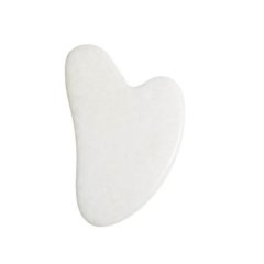 Guasha massage stone for the face and décolleté made of white marble Venoc