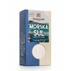 Mořská sůl s mořskými řasami obsahujícími jód Sonnentor 150 g Mořská sůl s mořskými řasami obsahujícími jód Sonnentor 150 g