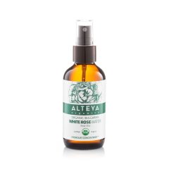 Ružová voda z bielej ruže bio Alteya v skle 120 ml