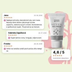 Organický krémový dezodorant s mikrostriebrom Wooden Spoon 40ml, hodnotenia zákazníkov