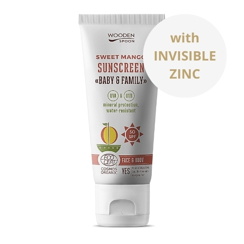 Opaľovacie telové mlieko Mango Baby & Family SPF50 Wooden Spoon 100ml