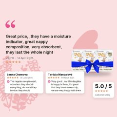 XL pack of Woopies baby ECO nappies SMALL (6-10kg) Wooden Spoon 3x32pcs, customer reviews
