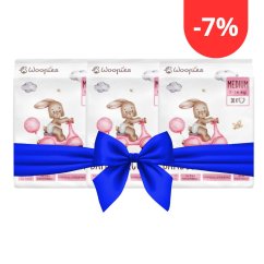 Pakiet XL Woopies EKO pieluszki dziecięce MEDIUM (9-14kg) Wooden Spoon 3x30szt