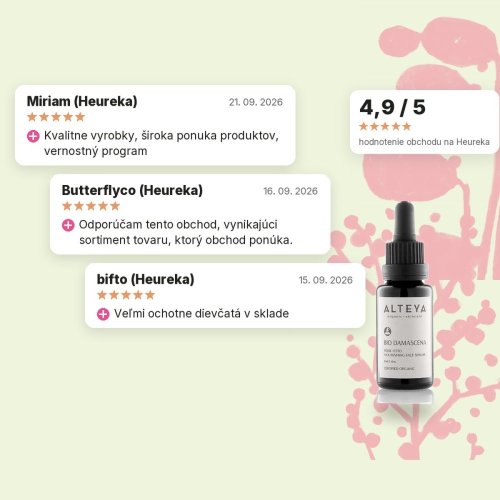 Vyživovacie pleťové sérum Bio Damascena Alteya Organics 20 ml, hodnotenia zákazníkov
