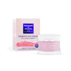 Denný pleťový krém s kolagénom probiotický s organickým ružovým olejom YOGHURT OF BULGARIA 50 ml Denný pleťový krém s kolagénom probiotický s organickým ružovým olejom YOGHURT OF BULGARIA 50 ml