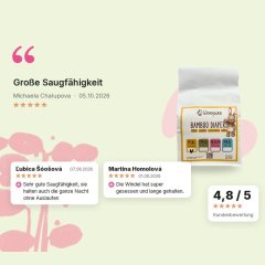 Öko-Babywindeln Wooden Spoon Woopies MINI 3 Stk. Probe, Kundenbewertungen