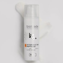 Rozjasňující pleťové sérum s vitamínem C 15% a peptidy Pure skin Biotrade 30ml