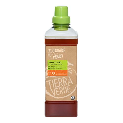 Prací gél z mydlových orechov s BIO pomarančovou silicou (fľaša) Tierra Verde 1l
