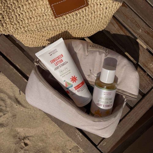 Opalovací tělové mléko v tubě Baby & Family SPF 50 Wooden Spoon 100ml