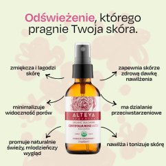 Woda różana z róży stulistnej w szkle ( Rosa Centifolia ) Alteya Organics 60 ml