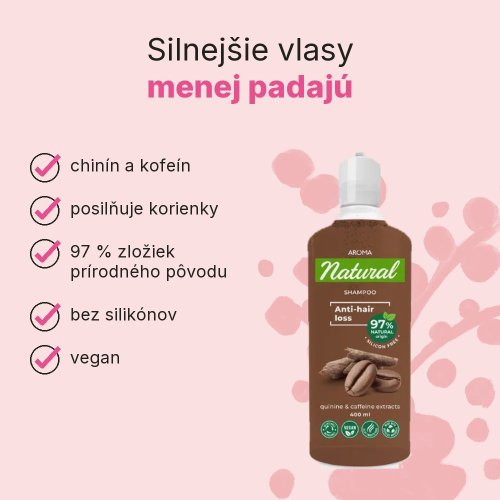 Šampón proti vypadávaniu vlasov Chinín a kofeín Aroma 400 ml, výhody