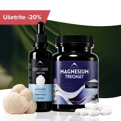Nootropic bundle - Lion’s mane tinktúra 50ml a Magnézium Treonát 90pcs Hrotlife