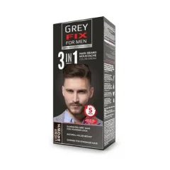 Haj-, szakáll- és bajuszfesték férfiaknak - világosbarna Grey Fix