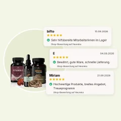 Maximale Immunität: Reishi Tinktur 50ml, Coriolus 90pcs, Vitamin C 60pcs Hrotlife