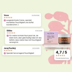 Feuchtigkeitsspendende Gesichtscreme Luminous Rose Alteya Organics 50ml, Kundenbewertung