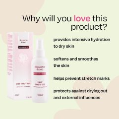 Softening body oil for dry skin Diamond Rose Biofresh 150 ml