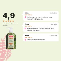 Šampón penový s divokou žihľavou Milva 300ml, hodnotenia zákazníkov Šampón penový s divokou žihľavou Milva 300ml, hodnotenia zákazníkov