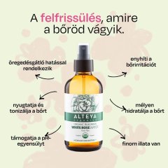 Rózsavíz fehér rózsából Alteya Organics üvegben 240 ml