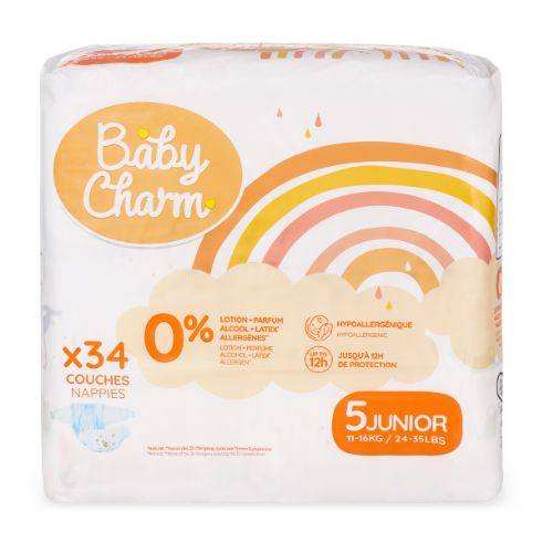Detské plienky Super Dry Flex Junior 11-16kg BabyCharm 34ks
