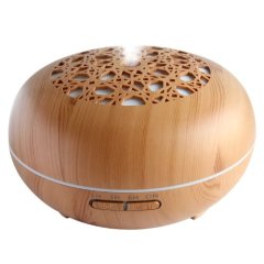 Ultrasonic diffuser for essential oils pale wood with patterns Bioruža 550ml