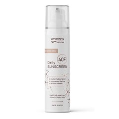 Mineralische Sonnencreme für das Gesicht Light&Dry SPF40 Wooden Spoon 100ml