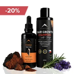 Wzrost włosów: Nalewka z Chagi 100ml i Szampon z ekstraktem z chagi 200ml Hrotlife Wzrost włosów: Nalewka z Chagi 100ml i Szampon z ekstraktem z chagi 200ml Hrotlife